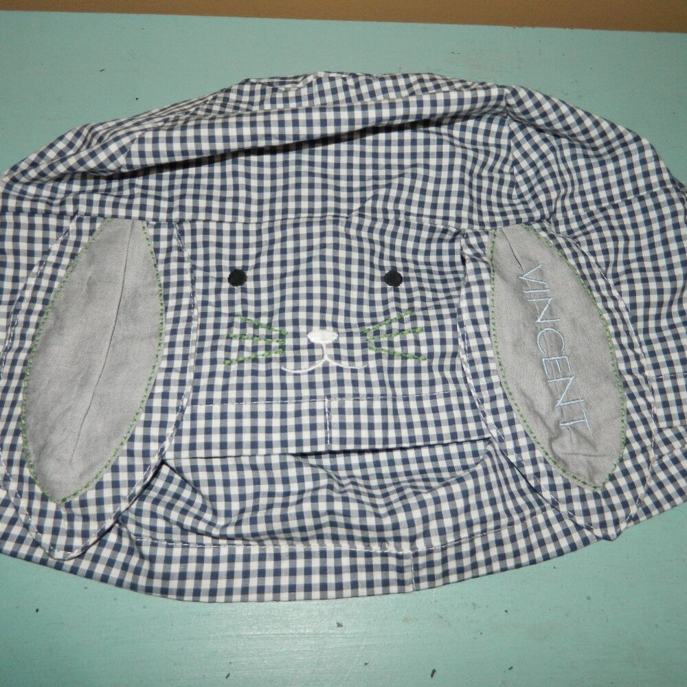 Pottery Barn Kids Gingham Easter Basket Liner "Vincent" SZ Small (TT-30)